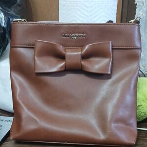 Karl Lagerfeld Tan Crossbody Bag with Bow